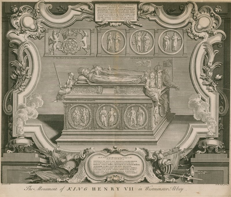 Monumentet av kung Henrik VII av English School