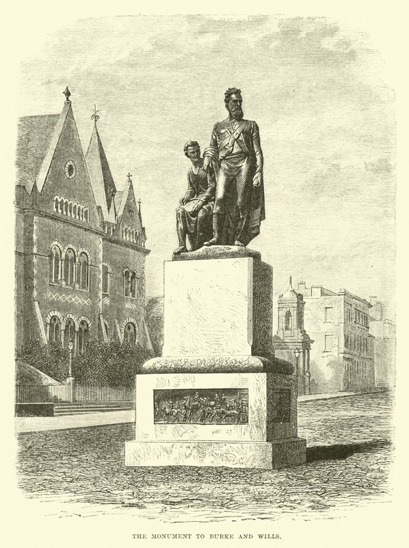 Monumentet till Burke och Wills av English School