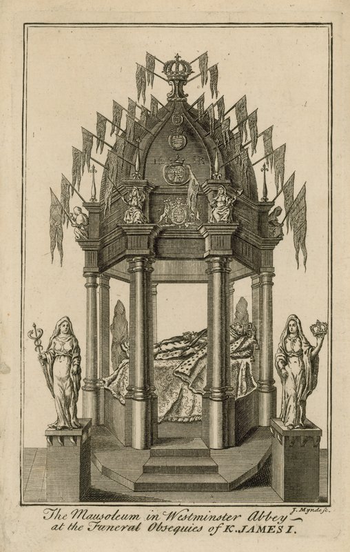 Monumentet till kung James I av English School