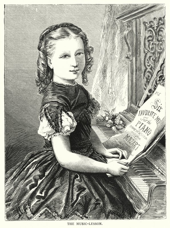 Musiklektionen (gravyr) av English School
