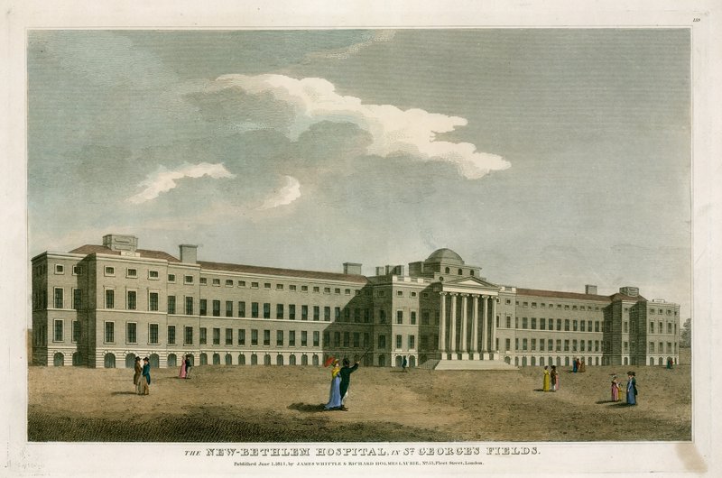 Det nya Bethlehem-sjukhuset i St Georges Fields, London av English School