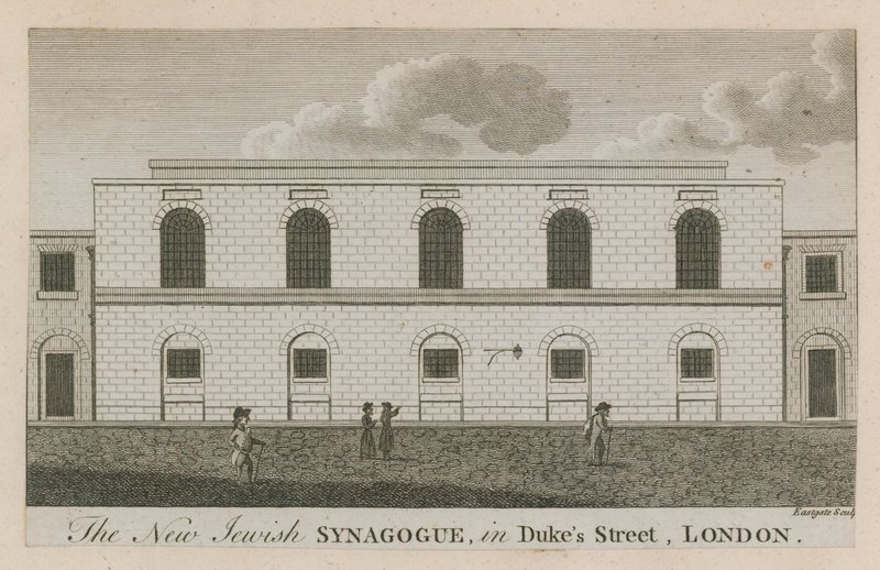Den nya judiska synagogan i Dukes Street, London av English School