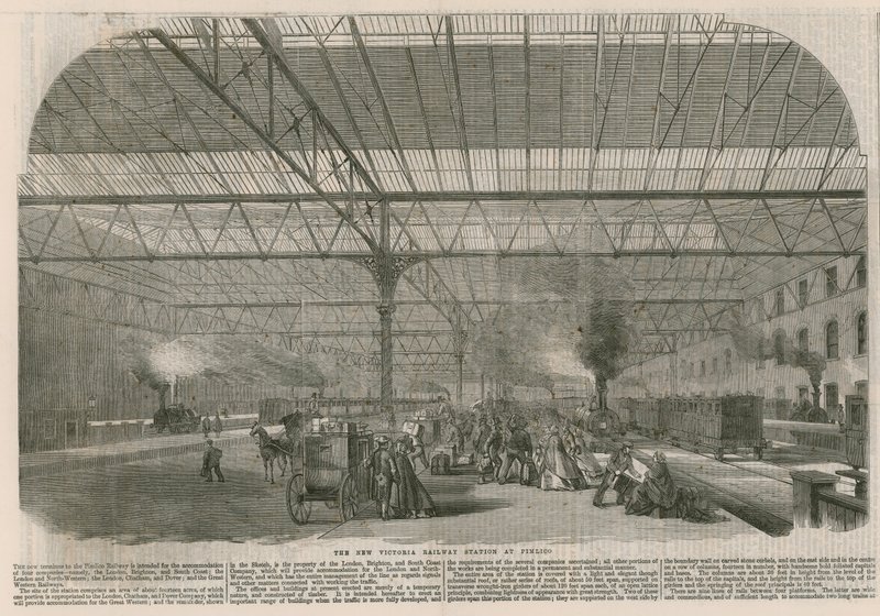 Den nya Victoria Railway Station i Pimlico, London av English School