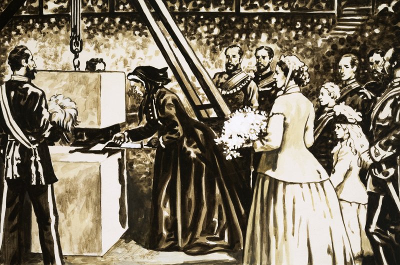 Albert Hall invigdes av den åldrande drottning Victoria 1871 av English School