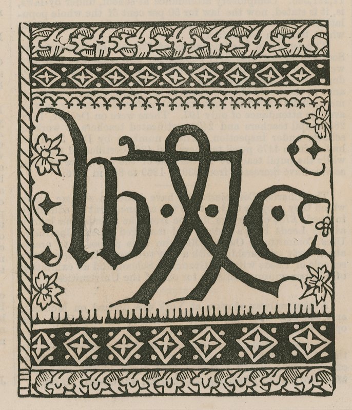 William Caxtons skrivarmärke av English School