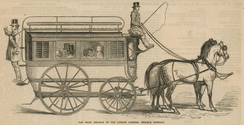 Prisomnibus från London General Omnibus Company av English School