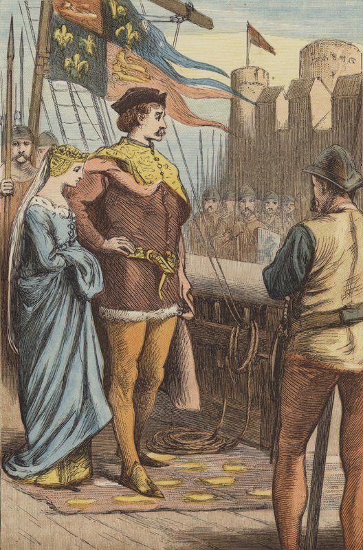 Reliefen av Acre av Prince Edward (färgad gravyr) av English School