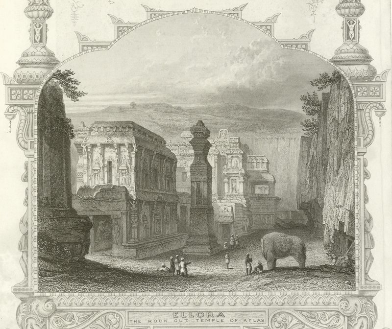 Kailahs tempel, Ellora, Indien av English School