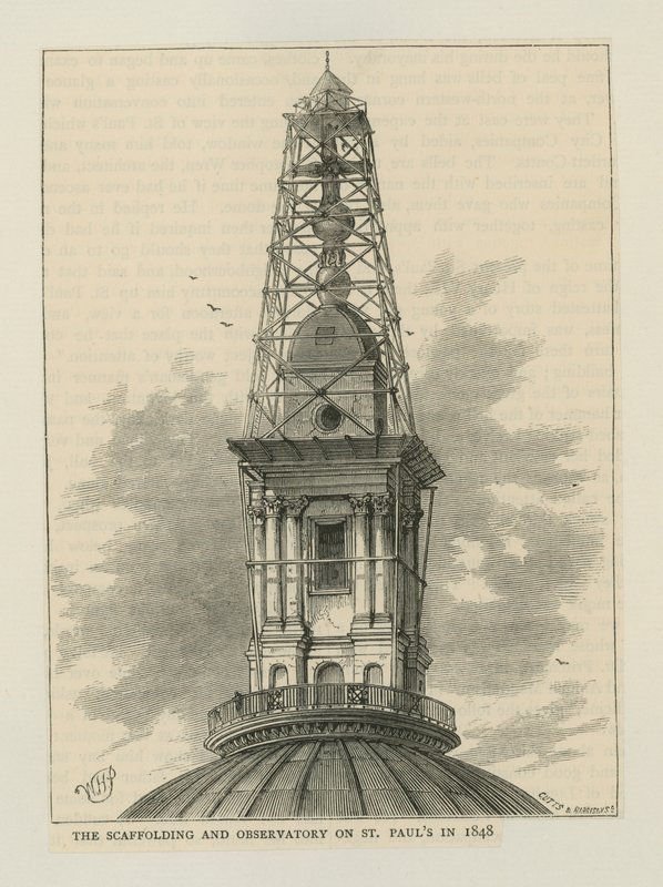 Ställningarna och observatoriet i St Pauls Cathedral av English School
