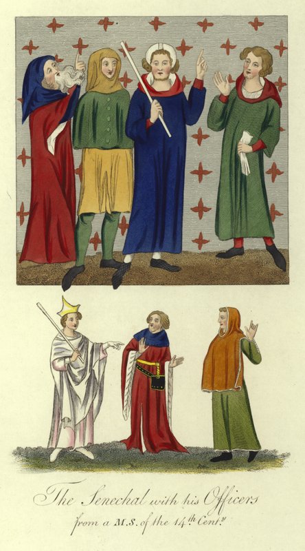 Senechalen med sina officerare, 1300-talet av English School