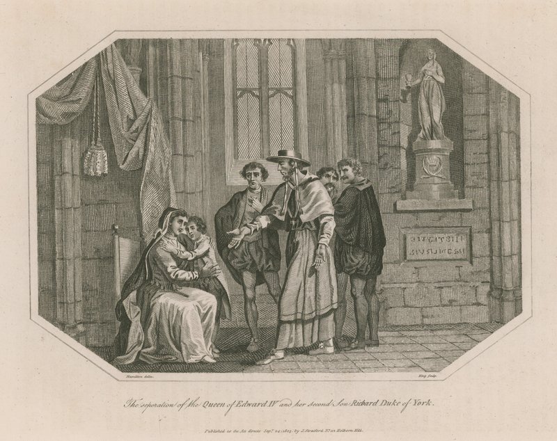 Separationen av drottningen av Edward IV och hennes andra son, Richard Duke of York av English School