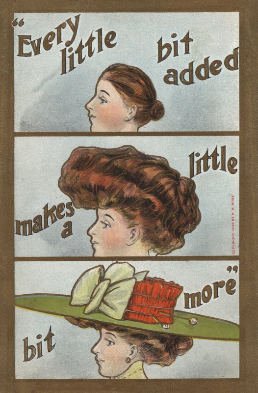 Frisörens stadier (färg litho) av English School