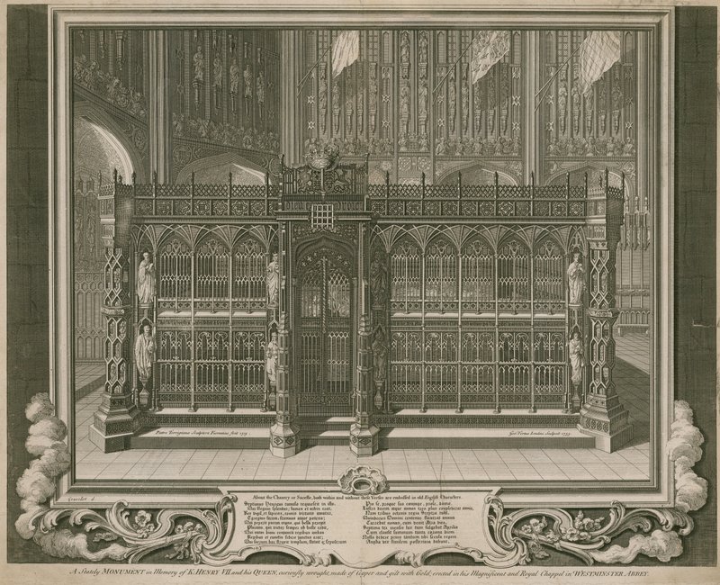 Det ståtliga monumentet till minne av kung Henrik VII och hans drottning av English School