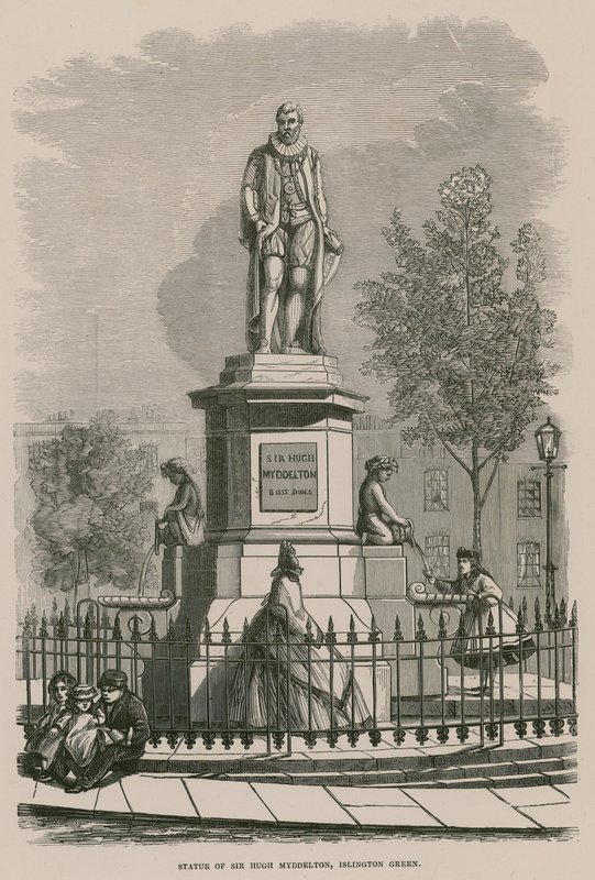 Statyn av Sir Hugh Myddleton på Islington Green av English School