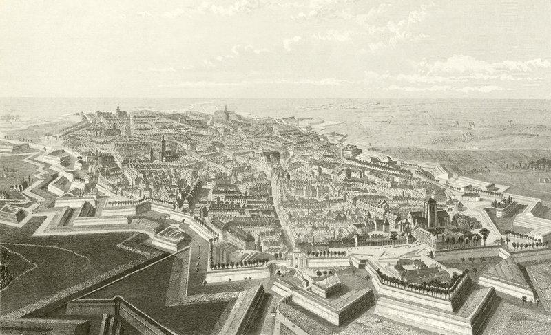 Staden och fästningen Lille av English School