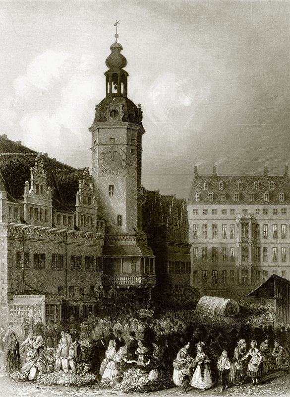 Rådhuset och marknadsplatsen, Leipzig av English School