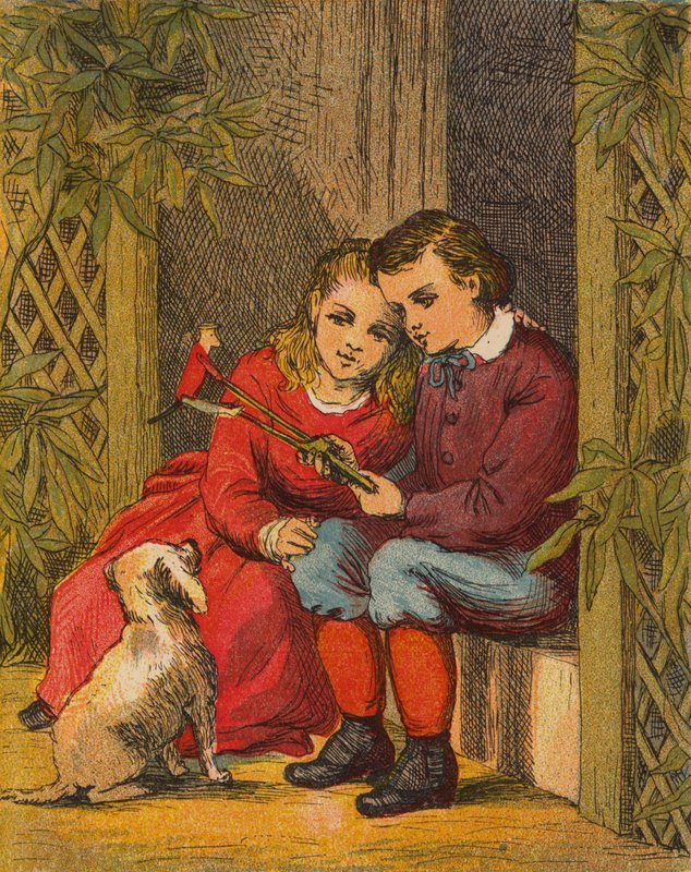 Leksaksapan (färglitografi) av English School