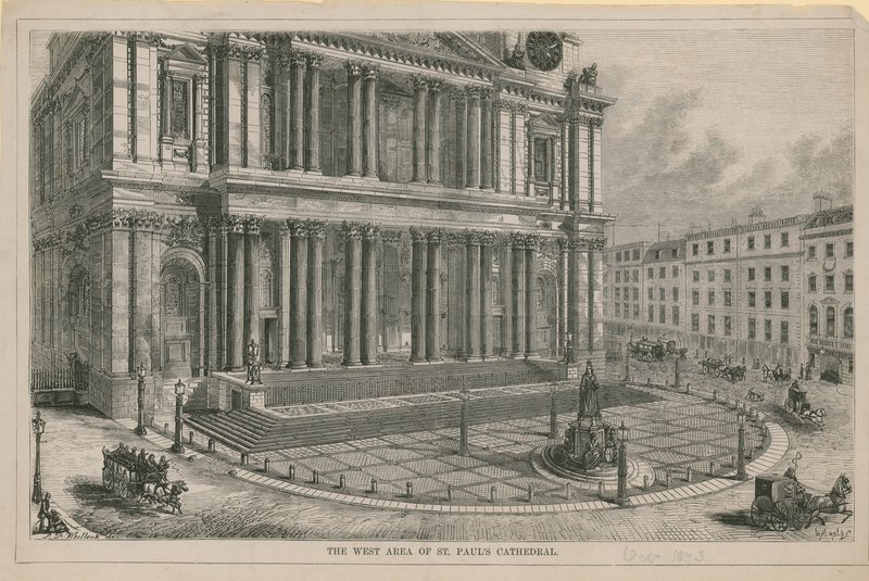 Det västra området av St Pauls Cathedral av English School