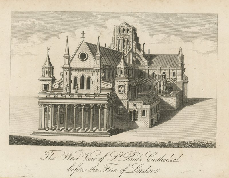Den västra utsikten över St Pauls Cathedral av English School