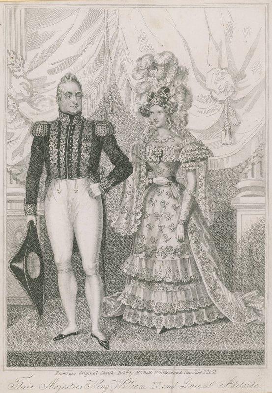 Deras majestäter kung William IV och drottning Adelaide av English School