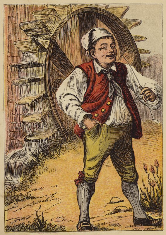 There Was A Jolly Miller (färgad gravyr) av English School