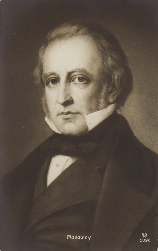 Thomas Babington Macaulay (1800-1859), engelsk politiker och historiker (litografi) av English School