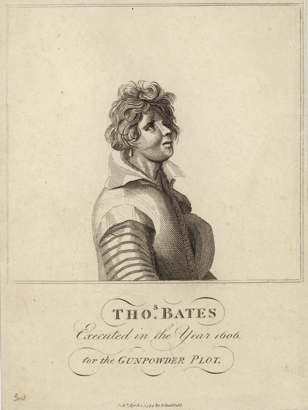 Thomas Bates avrättades år 1606 för Krutplanen av English School