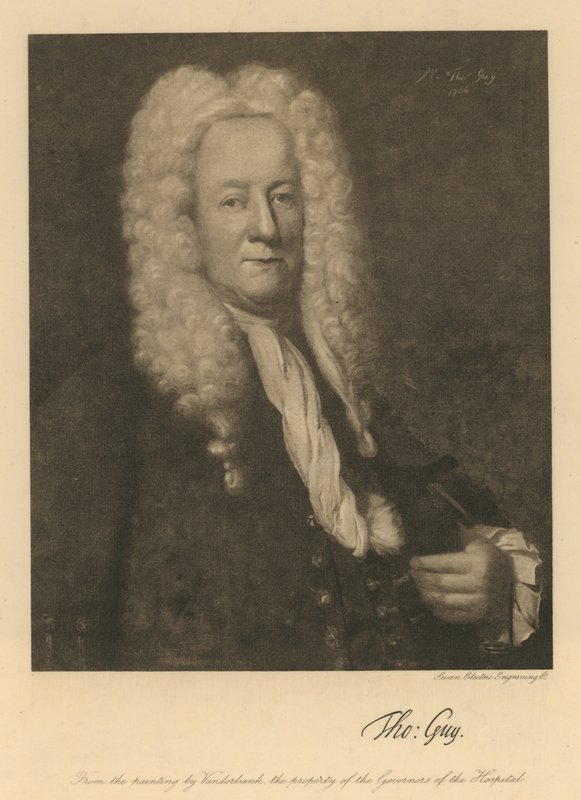 Thomas Guy, från målningen av John Vanderbank av English School