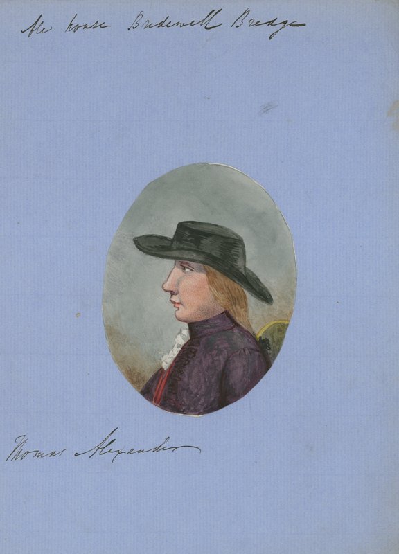 Thomas Hependen, huset, Bridewell Bridge (wc på papper) av English School