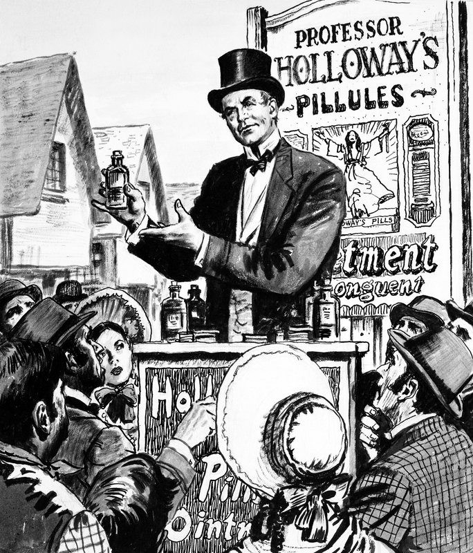 Thomas Holloways mediciner hade imponerande namn av English School