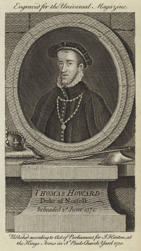 Thomas Howard, hertig av Norfolk, halshöggs den 2 juni 1572 av English School