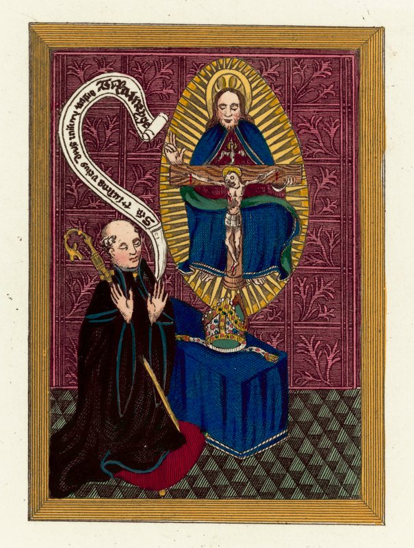 Thomas Ramryge, Abbot Of St Albans (färgad gravyr) av English School