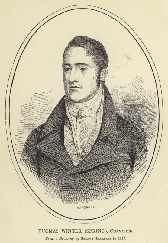 Thomas Winter, Spring, Champion, Från en teckning av George Sharples 1822 av English School