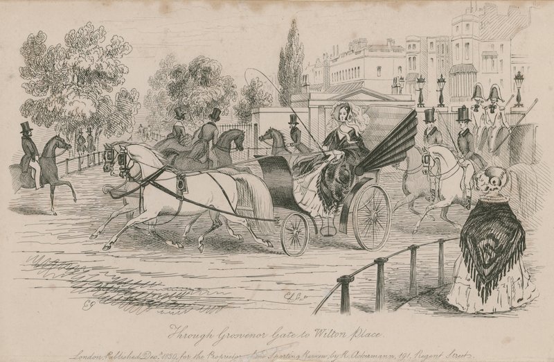 Genom Governor Gate till Wilton Place, Hyde Park, London av English School
