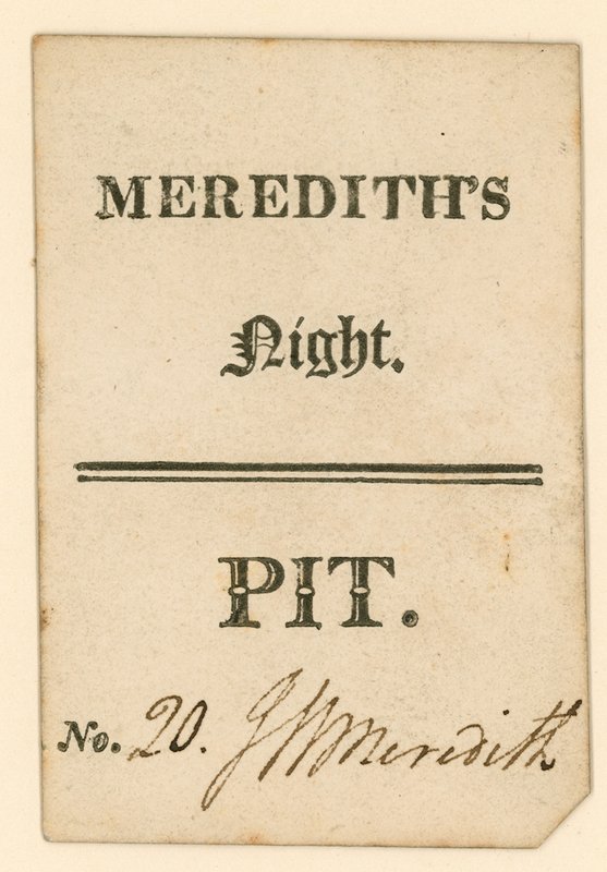 Biljett till Drury Lane Theatre, London: Merediths Night av English School