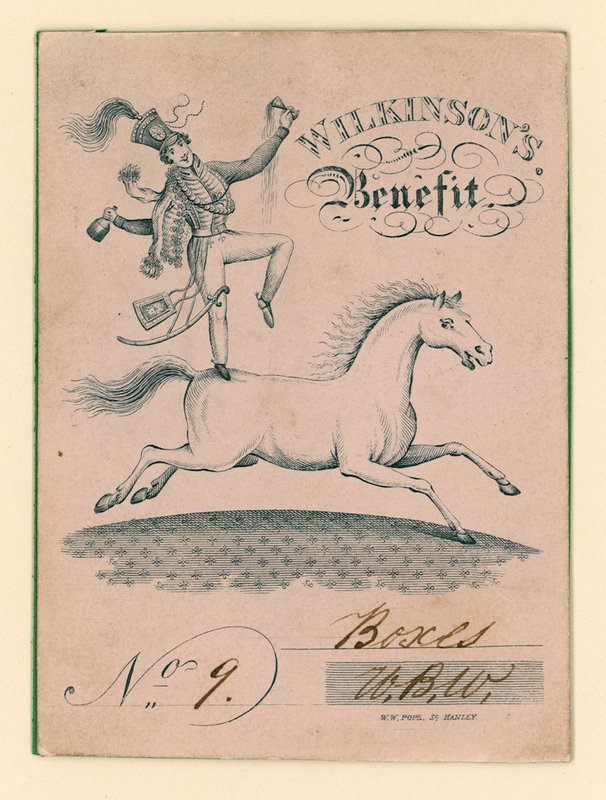 Biljett till Drury Lane Theatre, London: Wilkinsons Benefit av English School