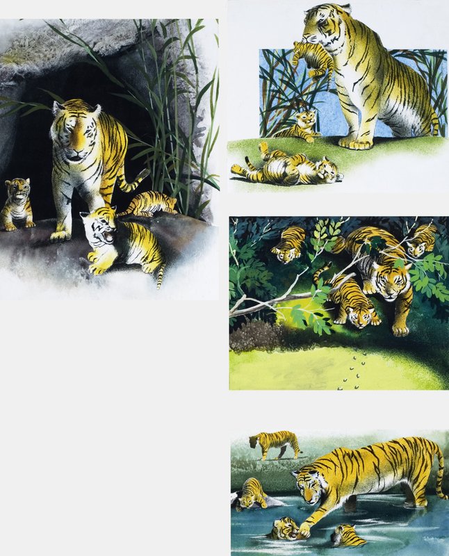 Tiger och ungar av English School