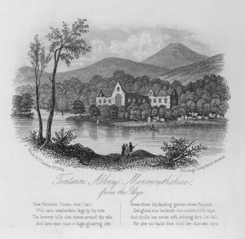 Tintern Abbey, Monmouthshire, från Wye av English School