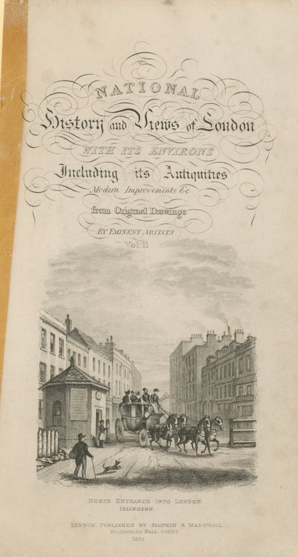 Titelsida för National History and Views of London av English School