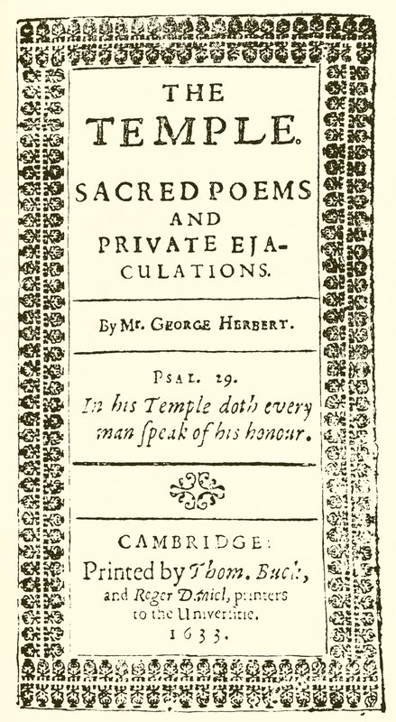 Titelsidan för George Herberts Templet av English School