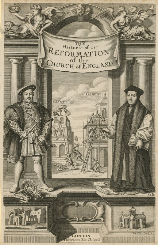 Titelsidan för The History of the Reformation of Church of England av English School