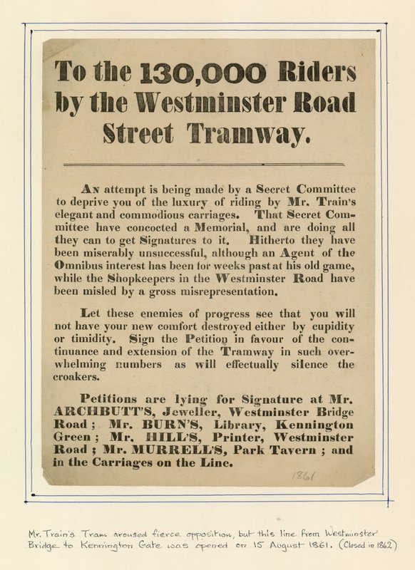 Till de 130 000 åkarna vid Westminster Road Street Tramway av English School
