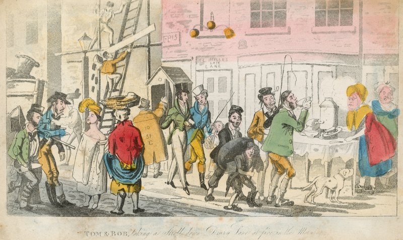 Tom & Bob tar en promenad nerför Drury Lane klockan fem på morgonen av English School