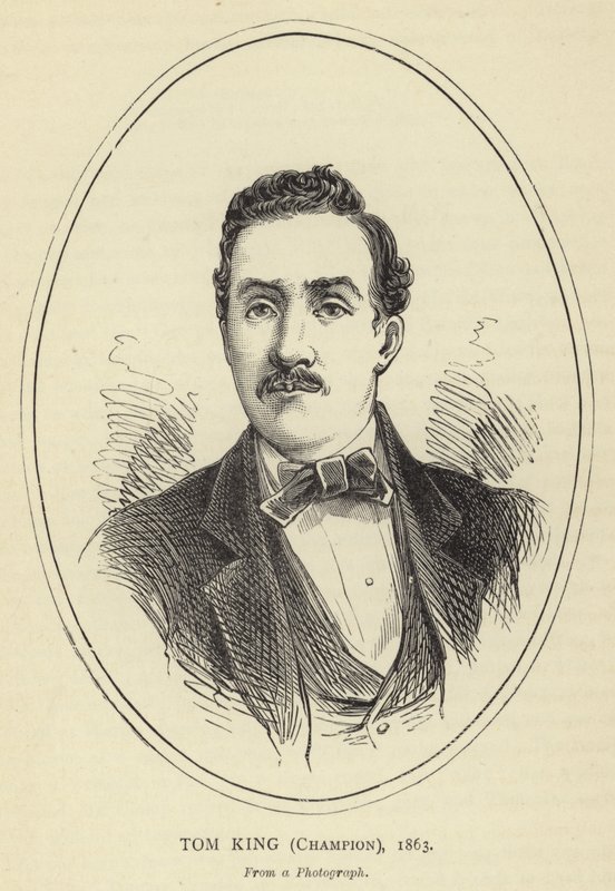 Tom King, mästare, 1863, från ett fotografi av English School
