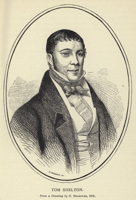 Tom Shelton, Från en teckning av G Sharples, 1821 av English School