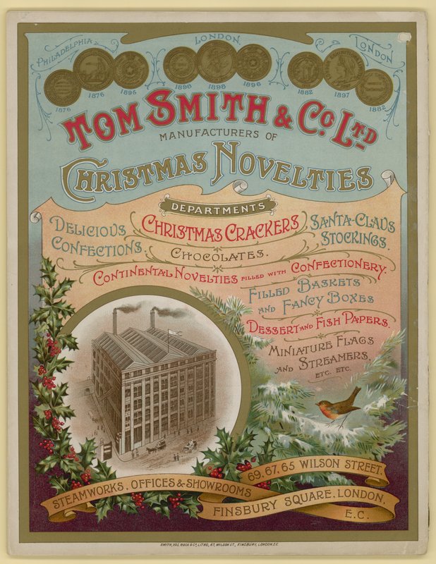 Tom Smith & Co Ltd, Christmas Novelties, Christmas Crackers, Broschyromslag av English School