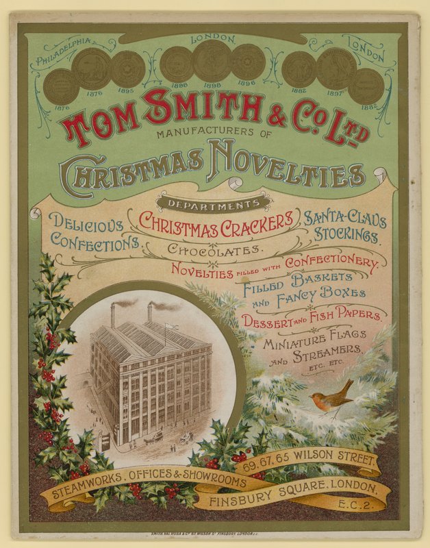 Tom Smith & Co Ltd, Christmas Novelties, Christmas Crackers, Broschyromslag av English School