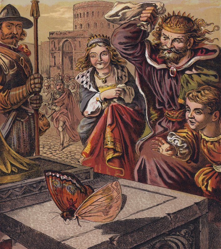 Tom Thumb (färg litho) av English School