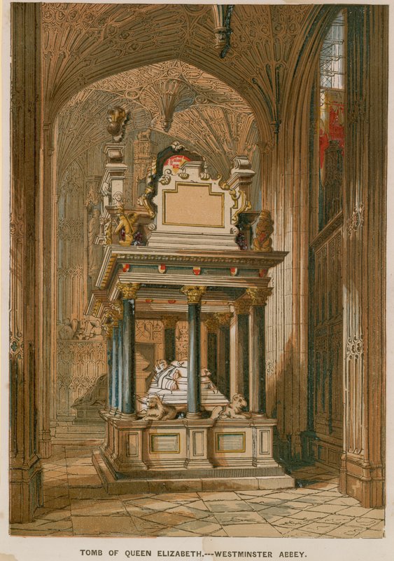 Drottning Elizabeth I:s grav i Westminster Abbey av English School