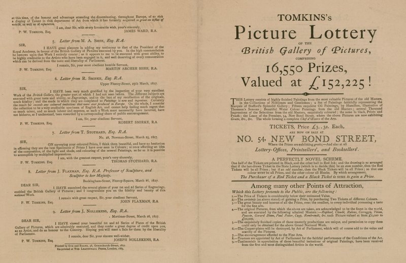 Tomkinss Picture Lottery från British Gallery of Pictures av English School